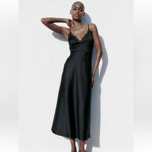 ZARA SATIN SLIP DRESS